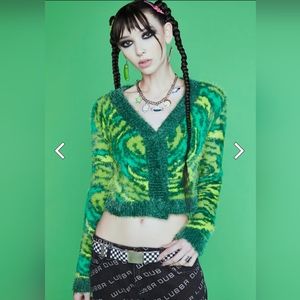 Dolls Kill x Rick and Morty Green Sweater